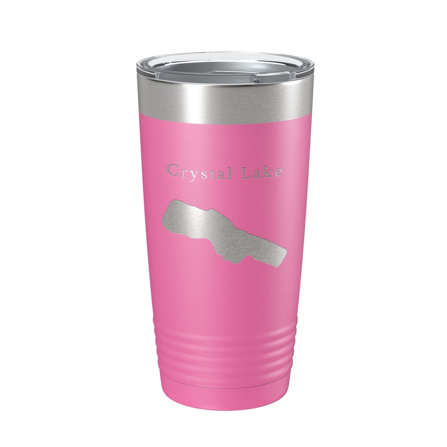 Crystal Lake Map Tumbler Travel Mug Insulated Laser Engraved Coffee Cup Michigan 20 oz - UrbanNest Co