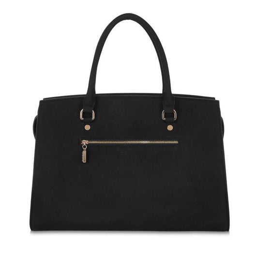 Aricia Black Vegan Laptop Bag - UrbanNest Co