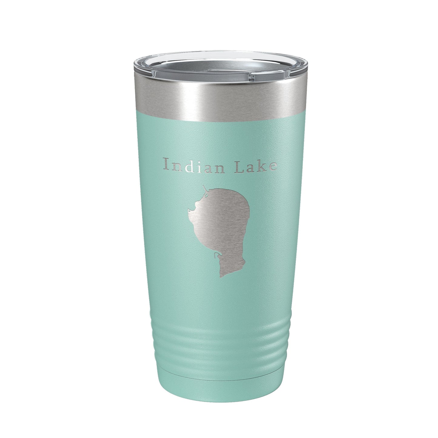 Indian Lake Map Tumbler Travel Mug Insulated Laser Engraved Coffee Cup Silver Creek Township Michigan 20 oz - UrbanNest Co