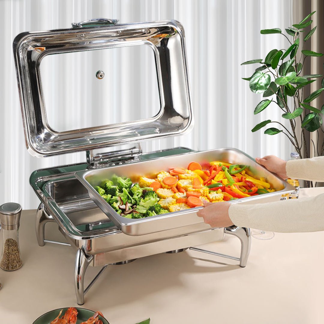 SOGA 2X Stainless Steel Rectangular Chafing Dish - UrbanNest Co