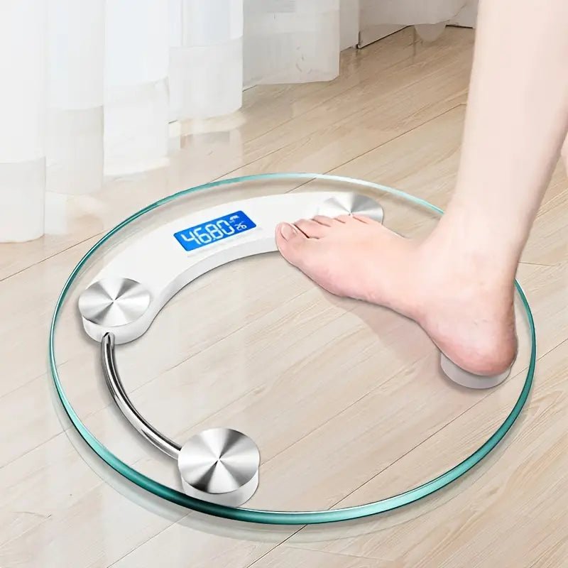 1pc Smart Digital Bathroom Scale with LCD Display, 180kg Capacity - White - UrbanNest Co