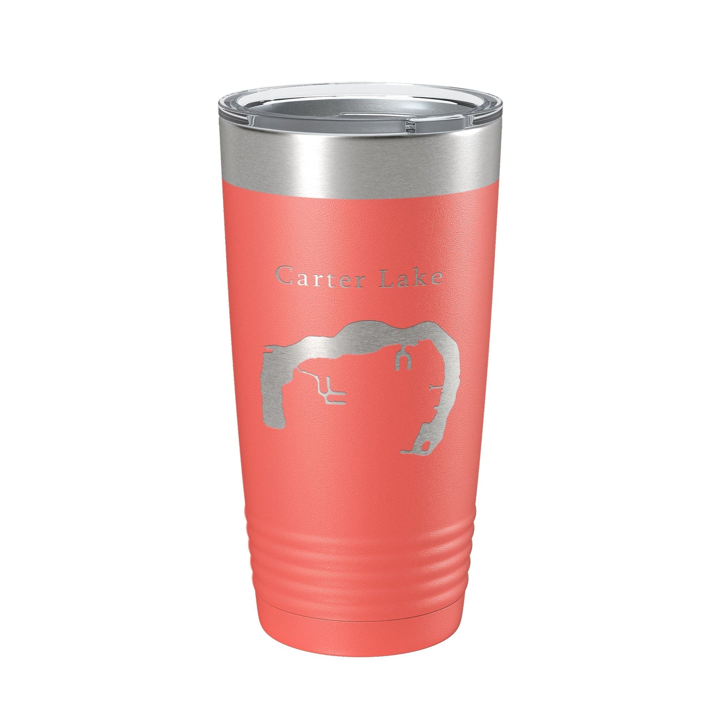 Carter Lake Map Tumbler Travel Mug Insulated Laser Engraved Coffee Cup Iowa Omaha Nebraska 20 oz - UrbanNest Co
