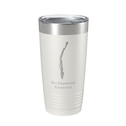 Barkhamsted Reservoir Tumbler Lake Map Travel Mug Insulated Laser Engraved Coffee Cup Connecticut 20 oz - UrbanNest Co