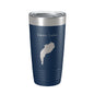 Swan Lake Map Tumbler Travel Mug Insulated Laser Engraved Coffee Cup Maine 20 oz - UrbanNest Co