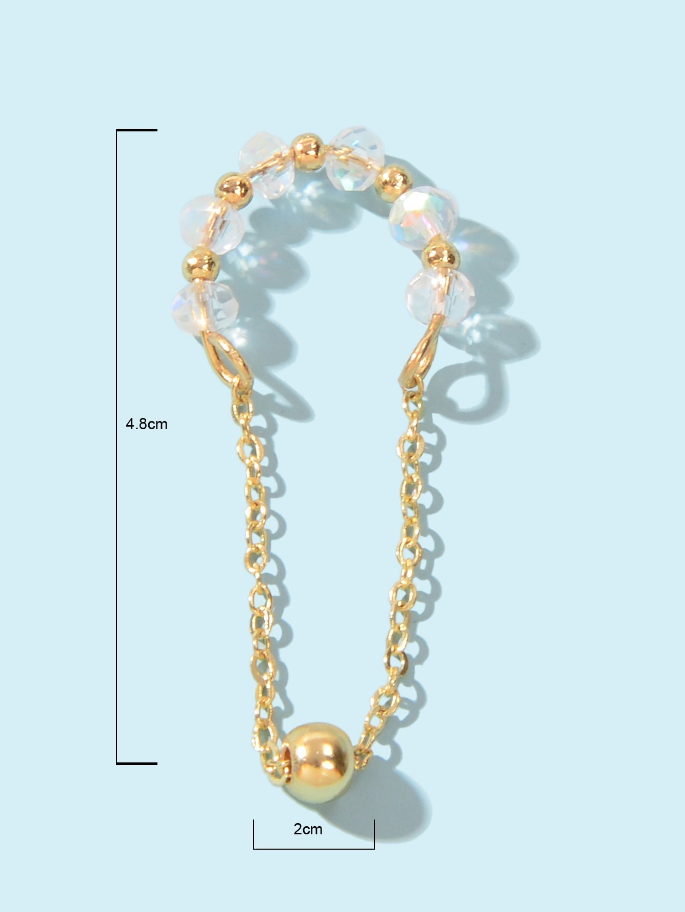 Gold Tassel Ball Ear Clip Non - Piercing Cartilage Earrings Unisex Ear Cuff 1 pc - UrbanNest Co