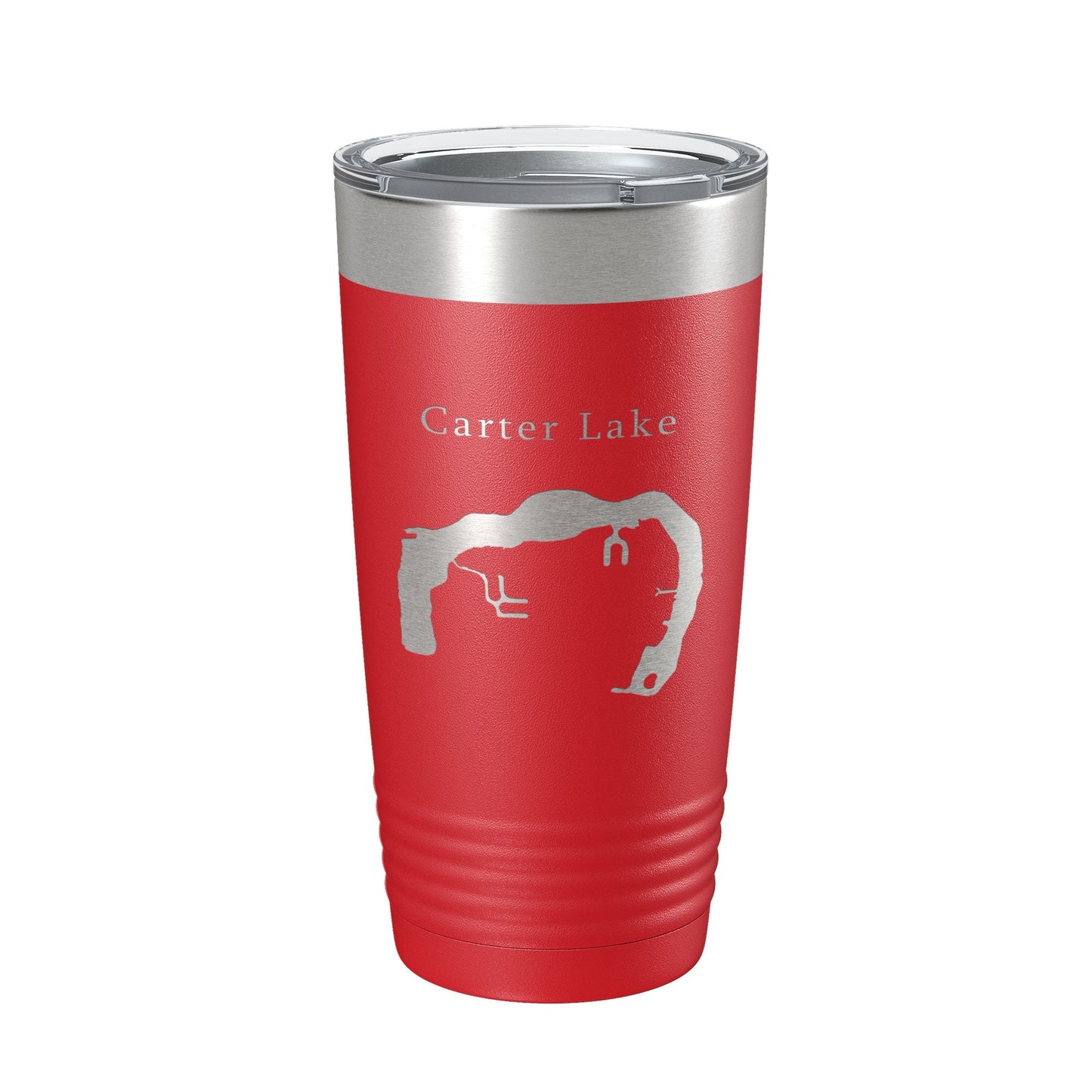 Carter Lake Map Tumbler Travel Mug Insulated Laser Engraved Coffee Cup Iowa Omaha Nebraska 20 oz - UrbanNest Co