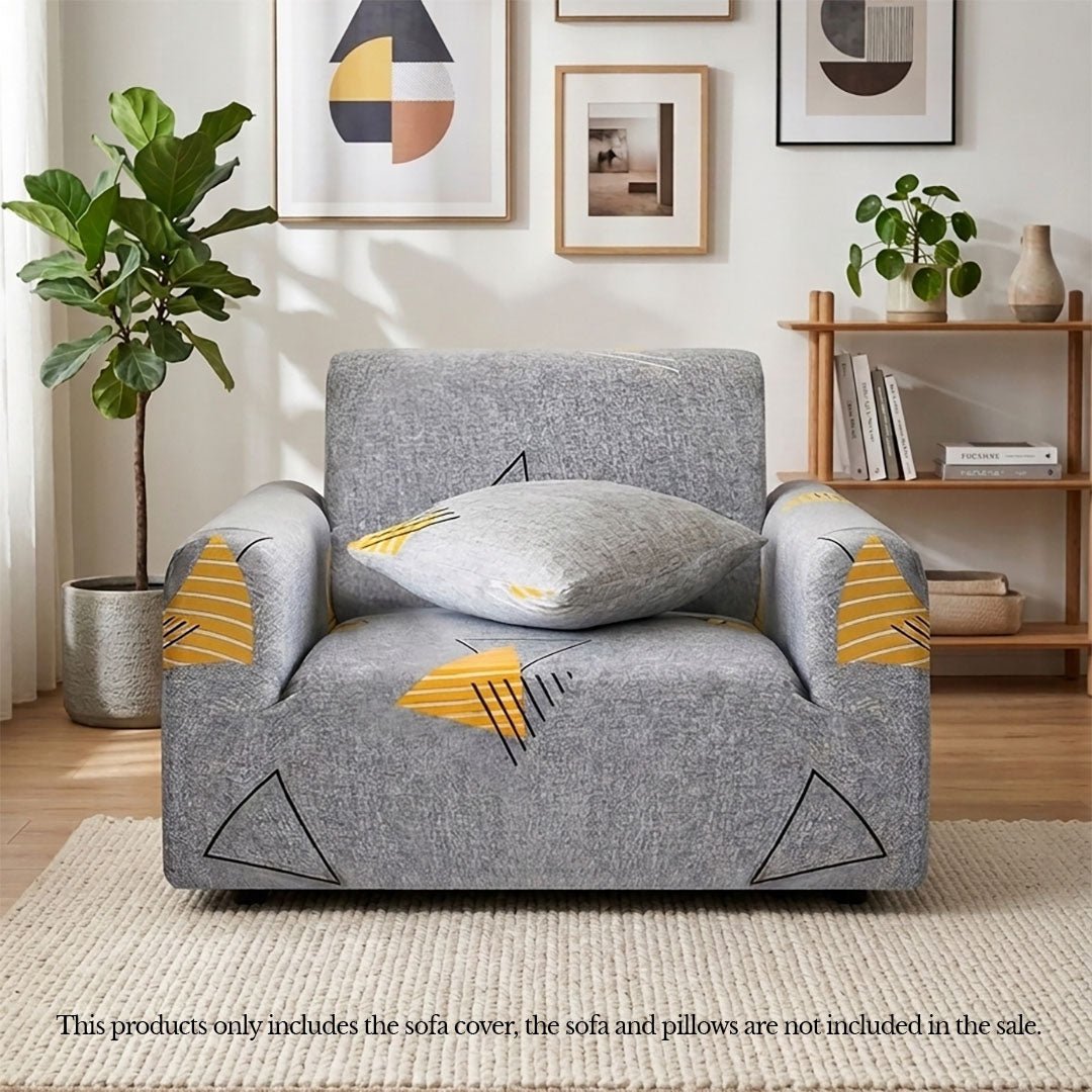 SOGA 1 - Seater Geometric Print Sofa Cover Couch Protector High Stretch Lounge Slipcover Home Decor - UrbanNest Co