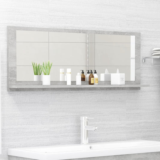 NNEVL Bathroom Mirror Concrete Grey 100cm Chipboard - UrbanNest Co