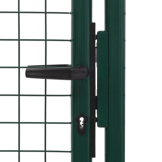 NNEVL Fence Gate Steel 100x125 cm Green - UrbanNest Co