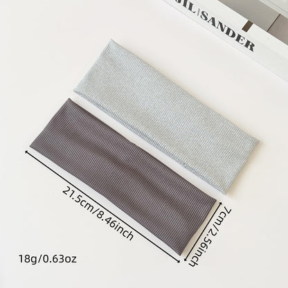 Cotton Elastic Headband Wide Sweat - Absorbent Band, Solid Color, Multi - Functional Headwear - UrbanNest Co