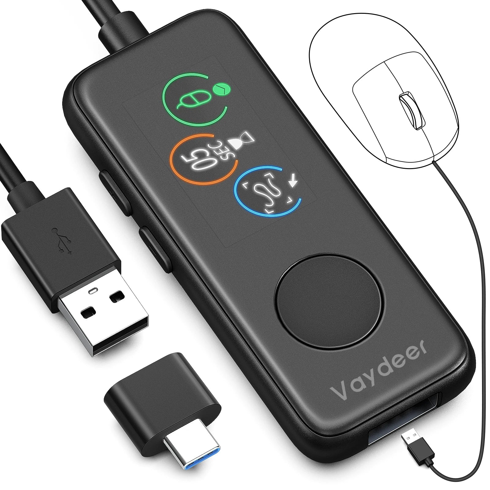 NNEOBA Fully Automatic USB Mouse Jiggler with HD Screen - UrbanNest Co