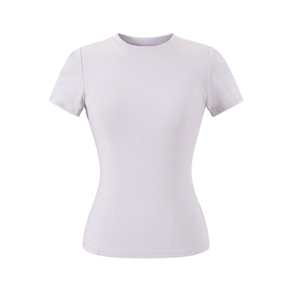 Round neck short sleeved T-shirt for women - UrbanNest Co