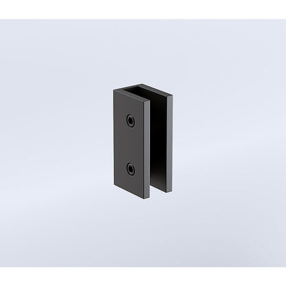 NNEDSZ 120cm Frameless Glass Bath Screen with Stainless Steel Brackets - Black - UrbanNest Co