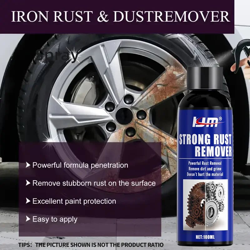 Rust Remover Spray,Dissolves Tire Rust,Protects Wheel Rims&Brake Drums,Ideal for Home Metal Surfaces,Kitchen Appliances,Car Care - UrbanNest Co
