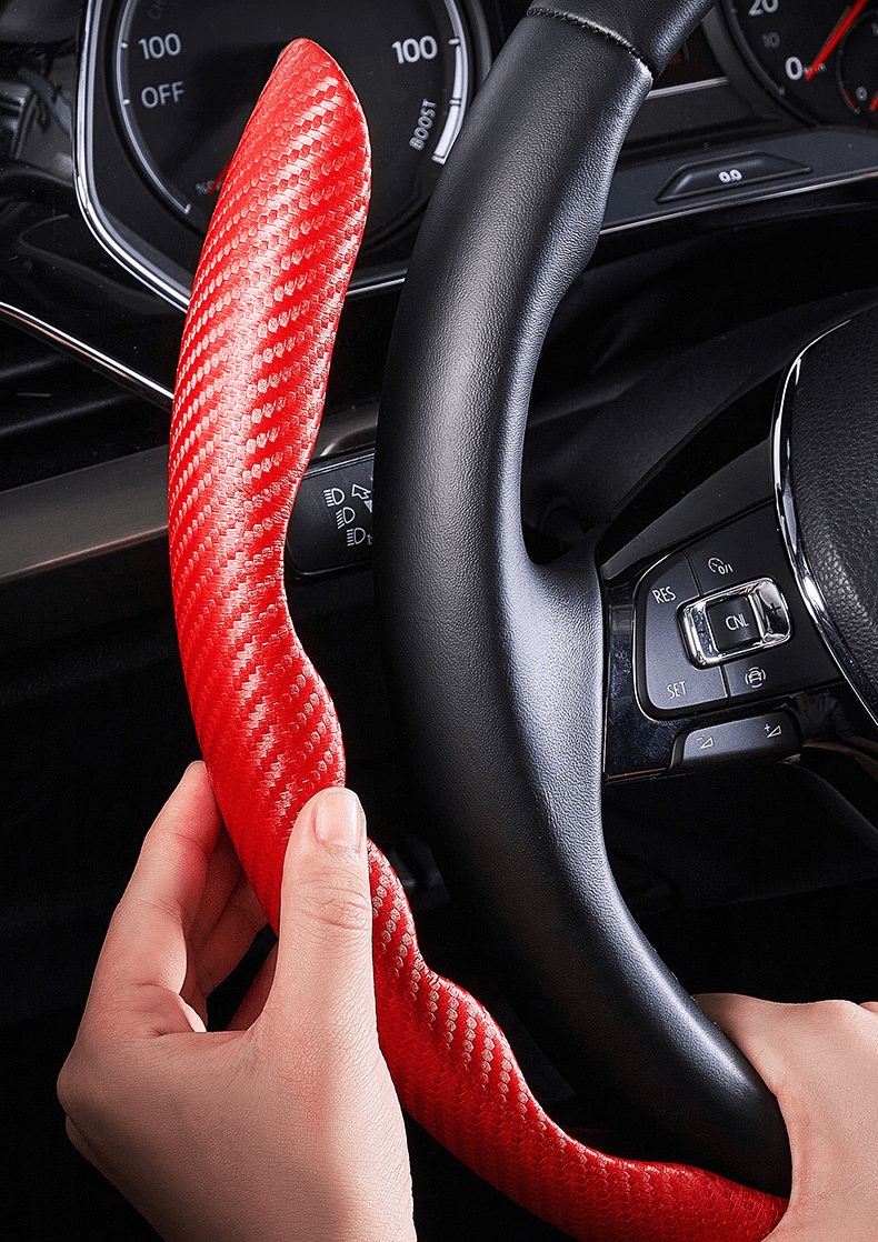 1Pair Carbon Fiber Universal Car Steering Wheel Cover - UrbanNest Co
