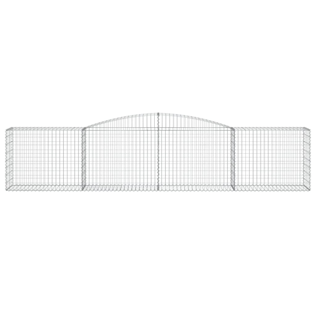 NNEVL Arched Gabion Baskets 5 pcs 400x50x80/100 cm Galvanised Iron - UrbanNest Co