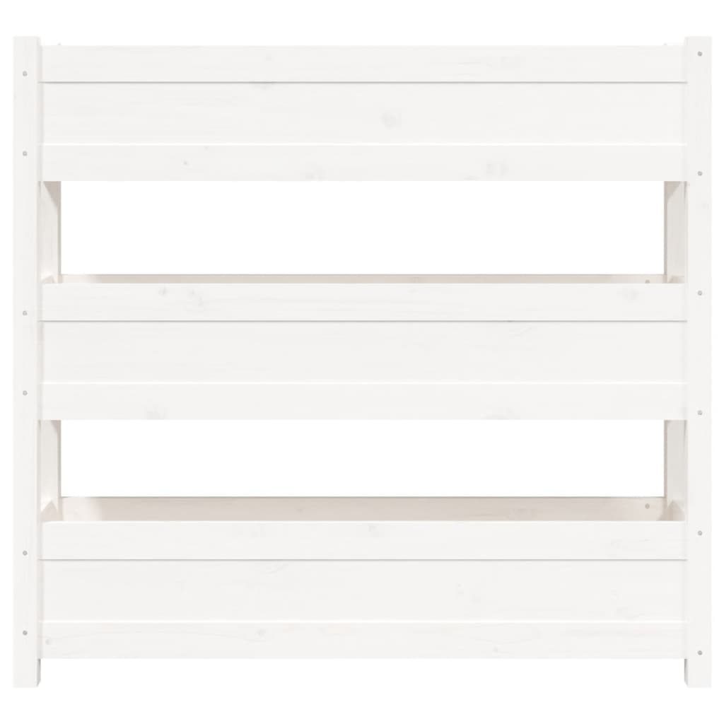 NNEVL Planter White 112x25x104.5 cm Solid Wood Pine - UrbanNest Co