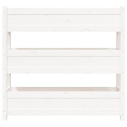 NNEVL Planter White 112x25x104.5 cm Solid Wood Pine - UrbanNest Co