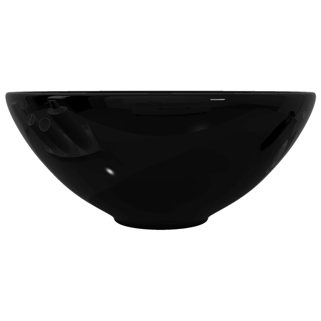 NNEVL Ceramic Bathroom Sink Basin Black Round - UrbanNest Co