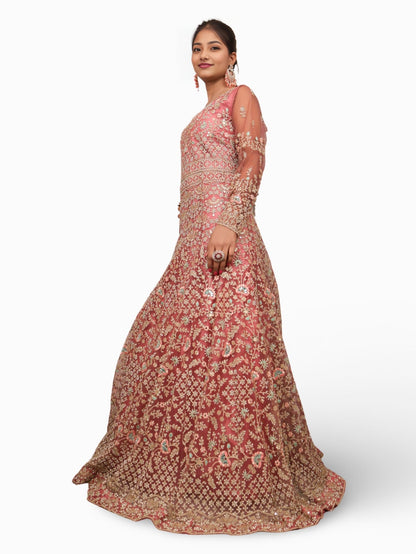 Gown with Stone Work & Embroidery by Shreekama - UrbanNest Co