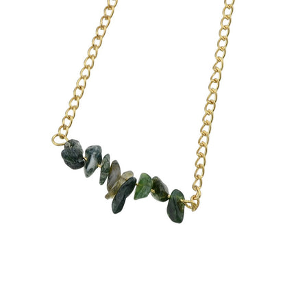 Bohemian Jewelry Gold Chain Irregular Stone Decor Holiday Choker Necklace Collar - UrbanNest Co