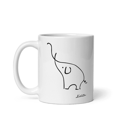 Pablo Picasso Elephant Sketch Artwork Mug - UrbanNest Co