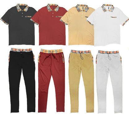 Checkered Polo and Pant Set - UrbanNest Co