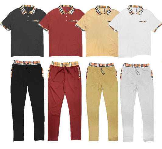 Checkered Polo and Pant Set - UrbanNest Co