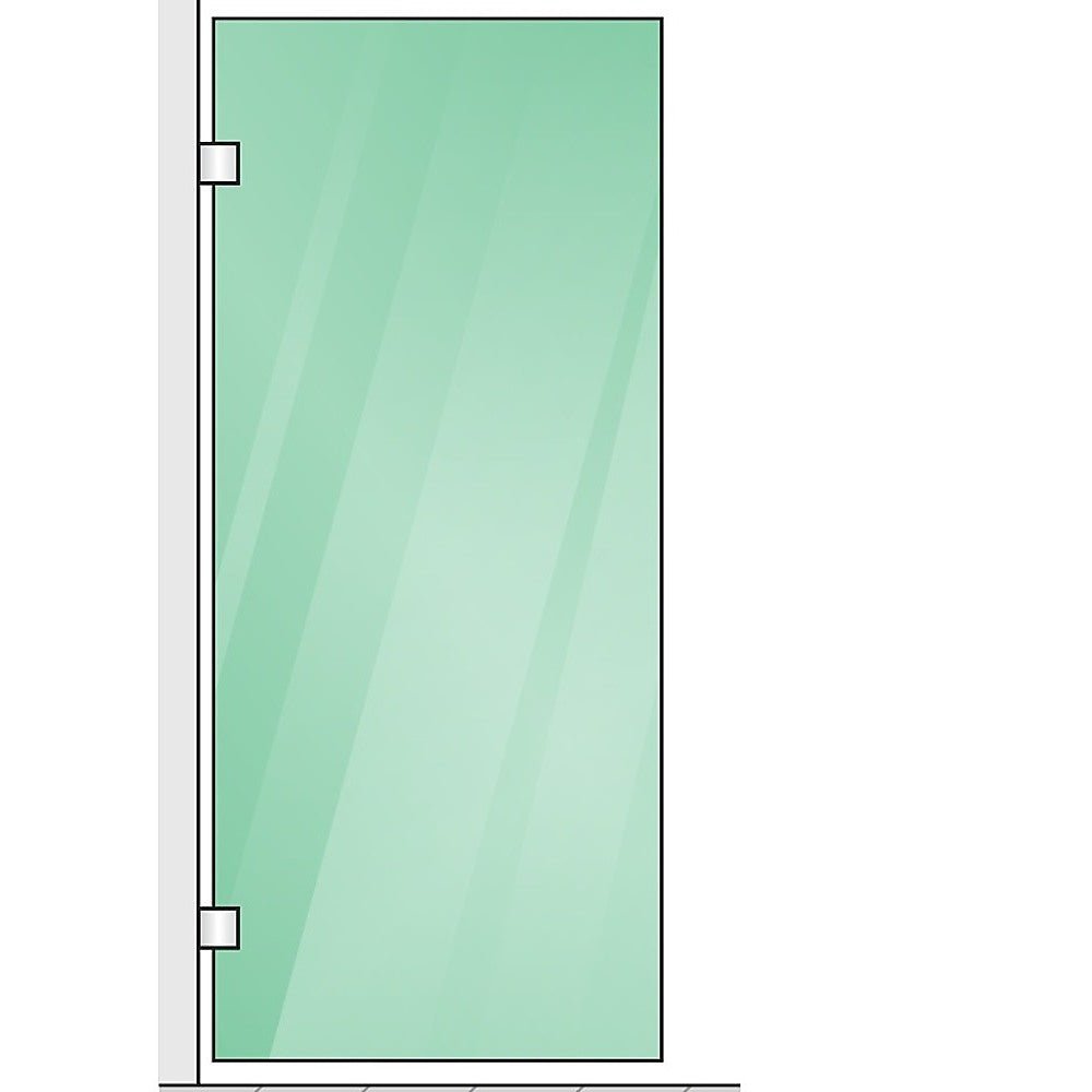 NNEDSZ 90x210cm Glass Shower Screen with Black Wall Channel - UrbanNest Co