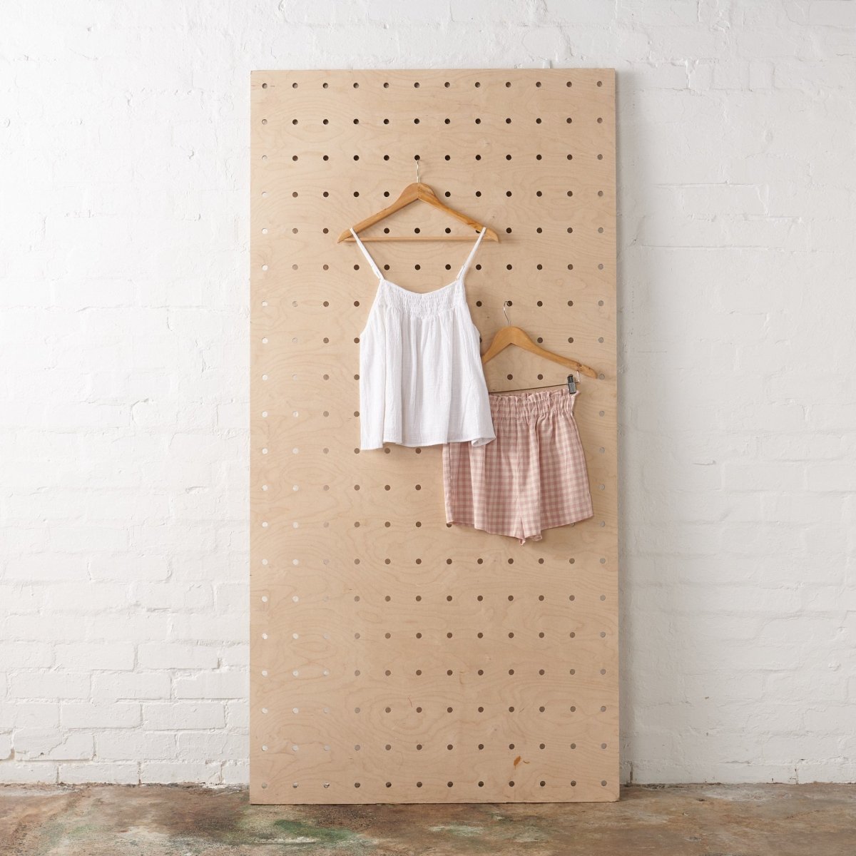 Linen Shorts in Pink & Cream Gingham - UrbanNest Co