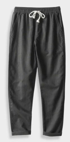 Men's Stand Collar Slim Fit Linen - Cotton Suit Set - UrbanNest Co