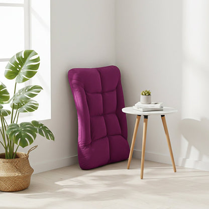 SOGA Foldable Lounge Cushion Adjustable Floor Lazy Recliner Chair with Armrest - Magenta - UrbanNest Co