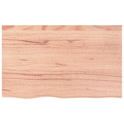 NNEVL Bathroom Countertop Light Brown 80x50x4 cm Treated Solid Wood - UrbanNest Co