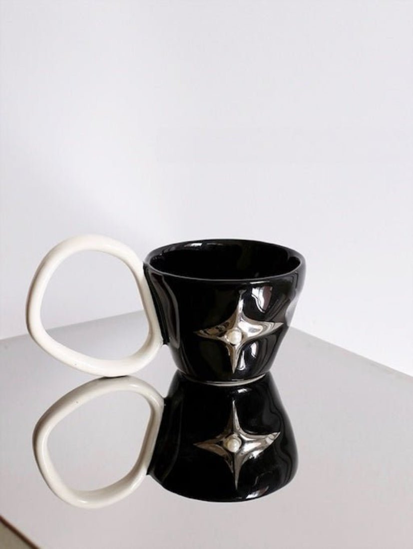 Handmade Ceramic Star Coffee Mug, Eclectic Tea Espresso Cup - UrbanNest Co