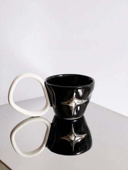 Handmade Ceramic Star Coffee Mug, Eclectic Tea Espresso Cup - UrbanNest Co