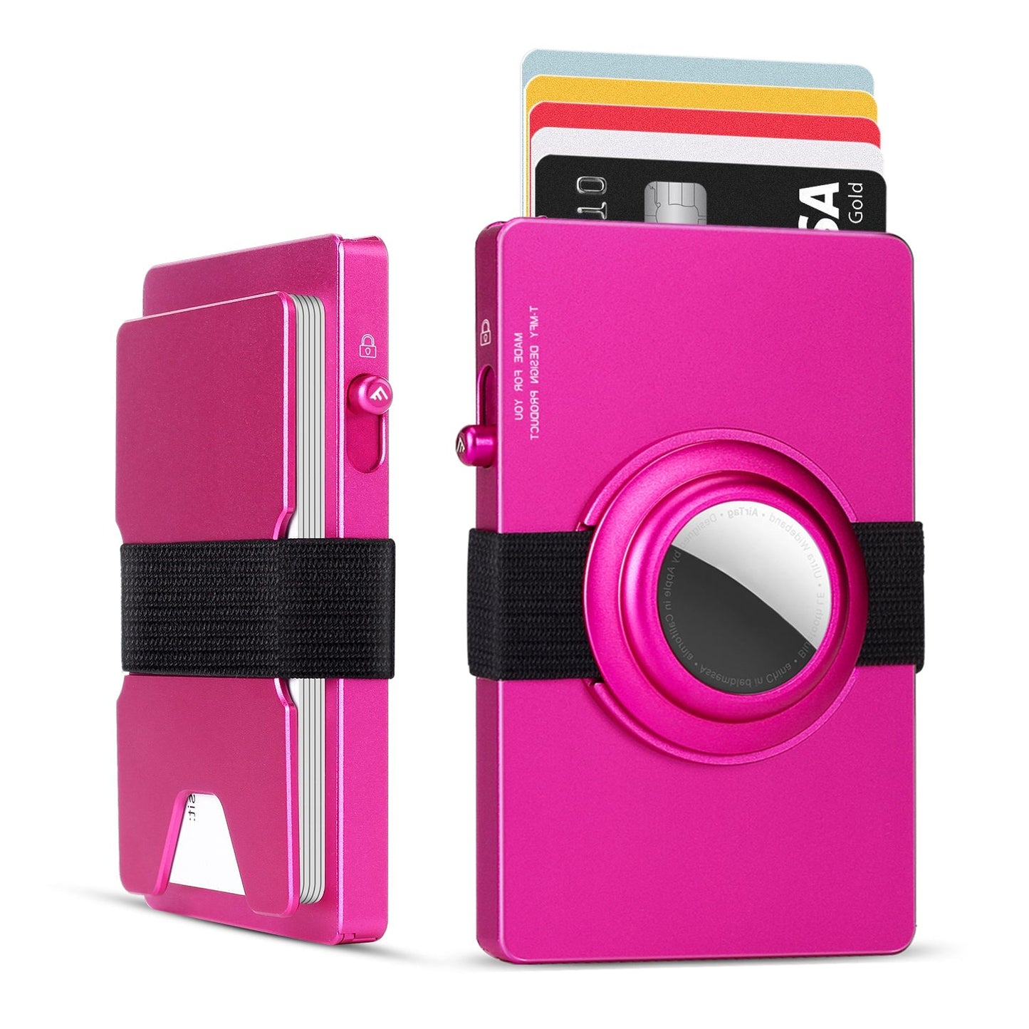 TOYFID All - Aluminum Pop Up Slide Rfid Slim Card Holder Wallet With Airtag Holder - UrbanNest Co