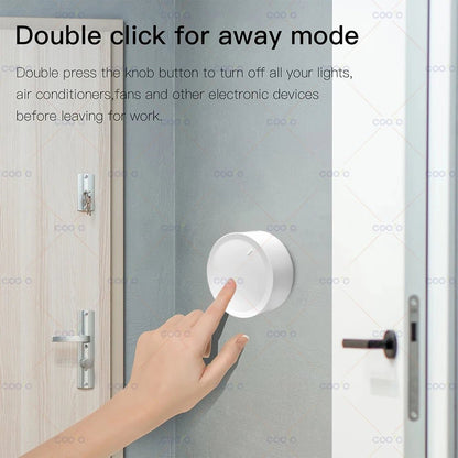 New Tuya ZigBee Smart Knob Switch DIY Wireless Scene Button Rotatable Dimmer Switch Home Appliances Automation Linkage Remoter - UrbanNest Co