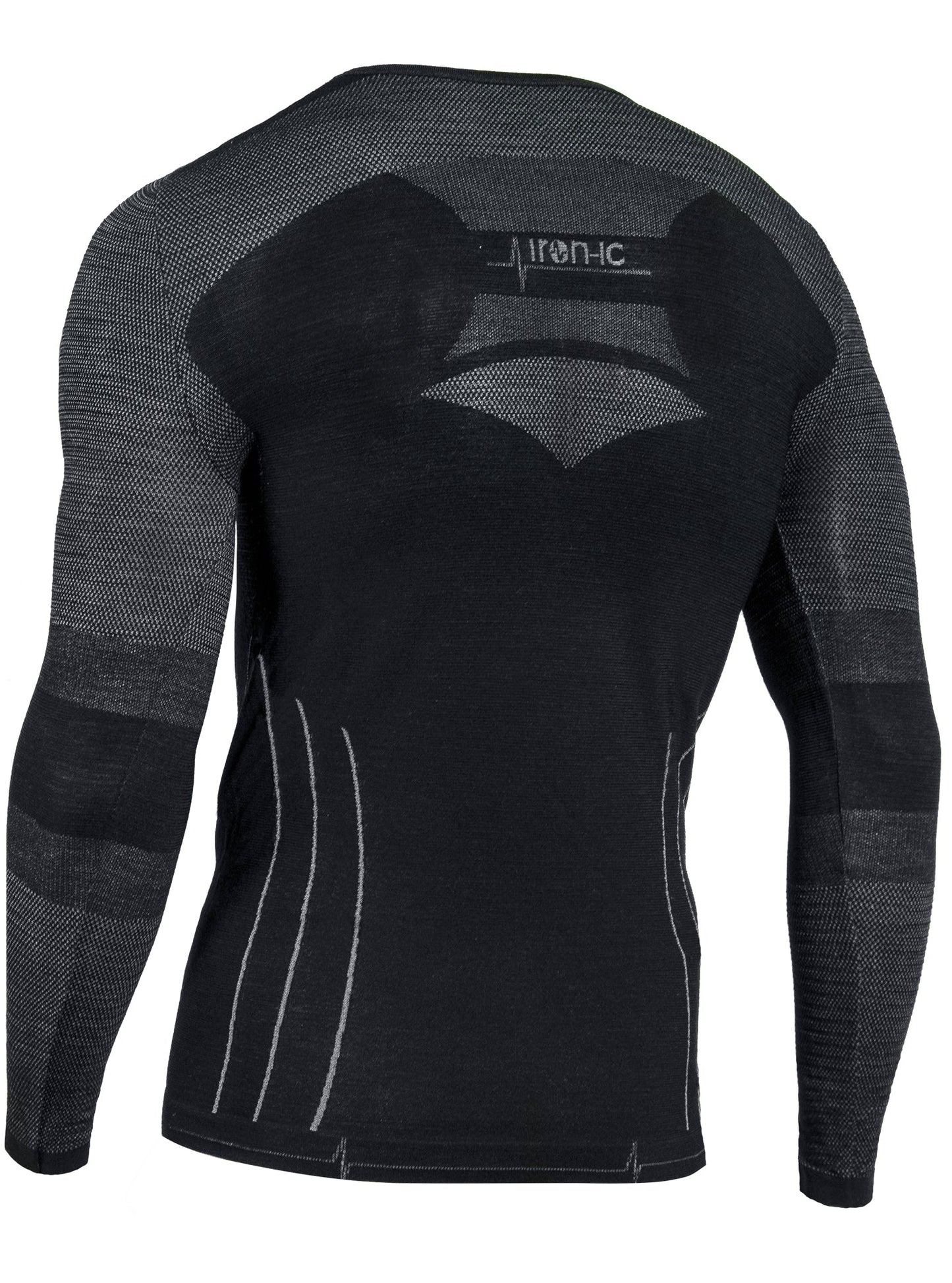 4081446 IRON IC Man's Wool Long - sleeve Active Sports Wear Black - UrbanNest Co