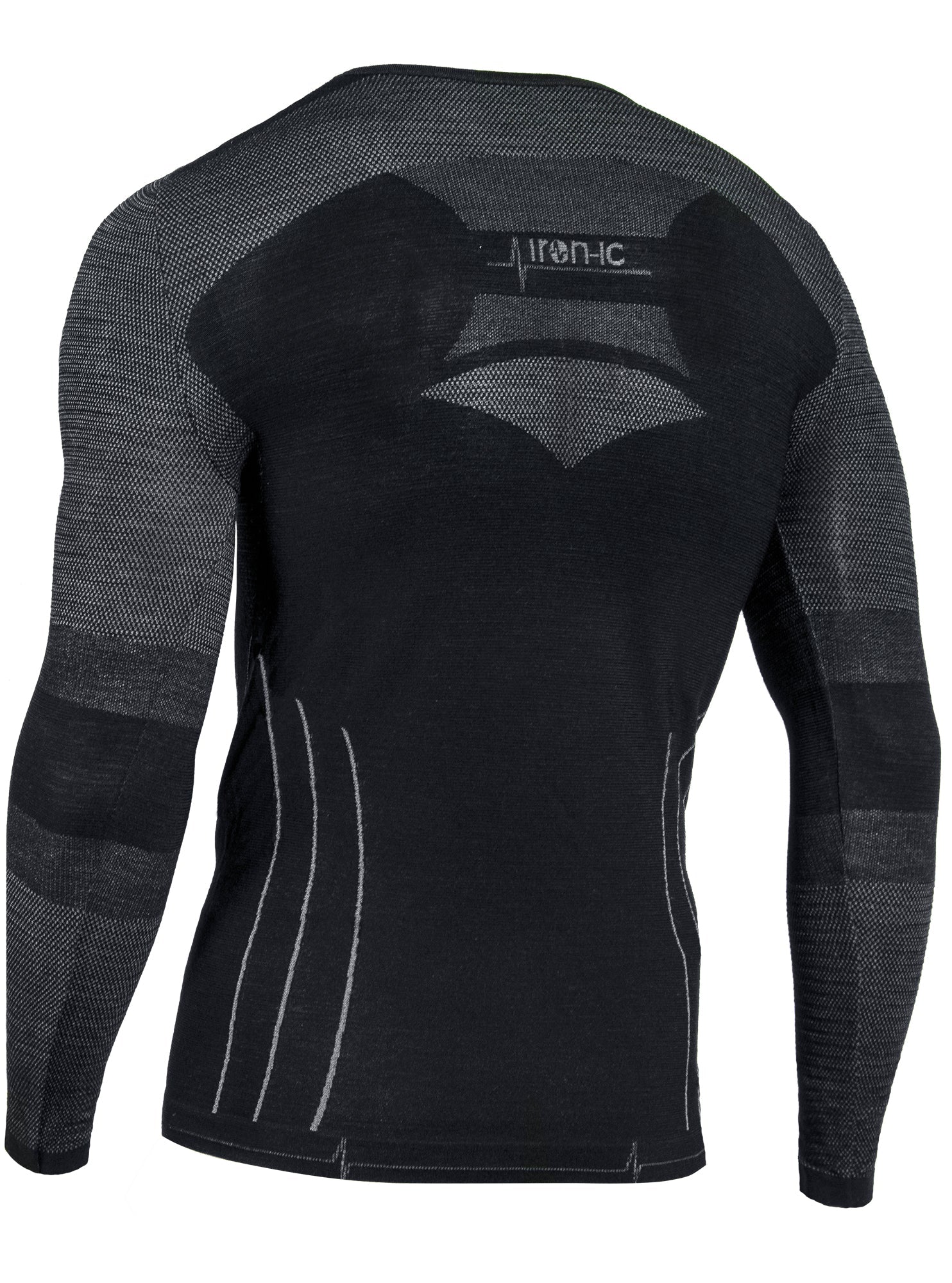 4081446 IRON IC Man's Wool Long - sleeve Active Sports Wear Black - UrbanNest Co