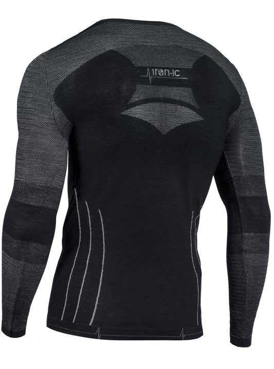 4081446 IRON IC Man's Wool Long - sleeve Active Sports Wear Black - UrbanNest Co