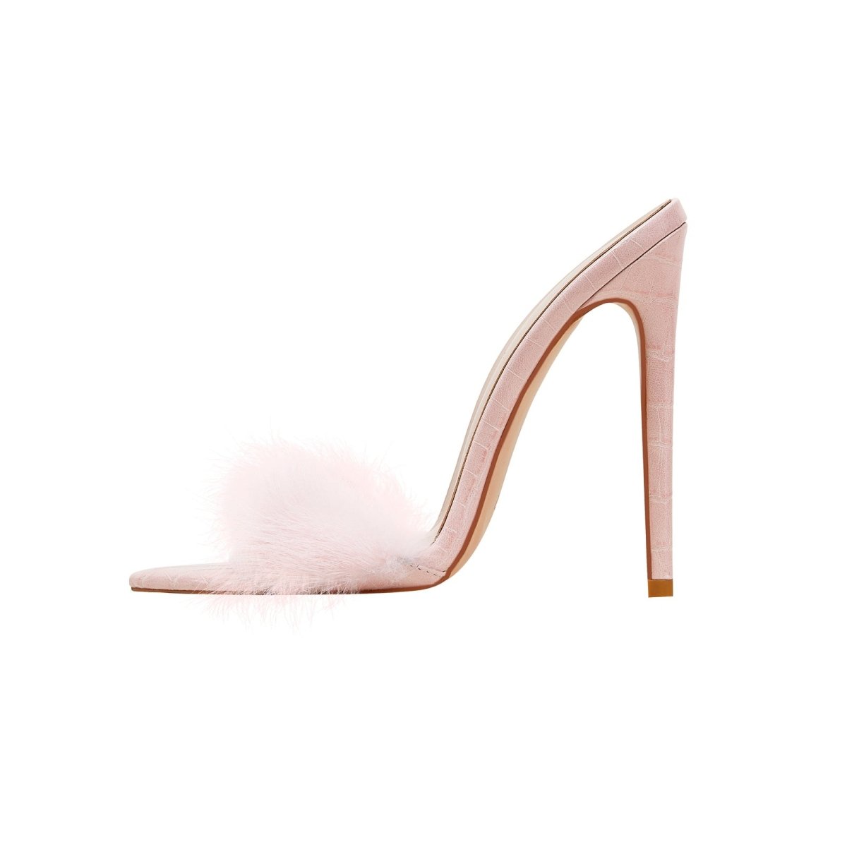 Lightweight Fluffy Pink Heels - UrbanNest Co
