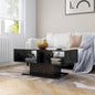 NNEVL Coffee Table High Gloss Black 103.5x50x44.5 cm Chipboard - UrbanNest Co