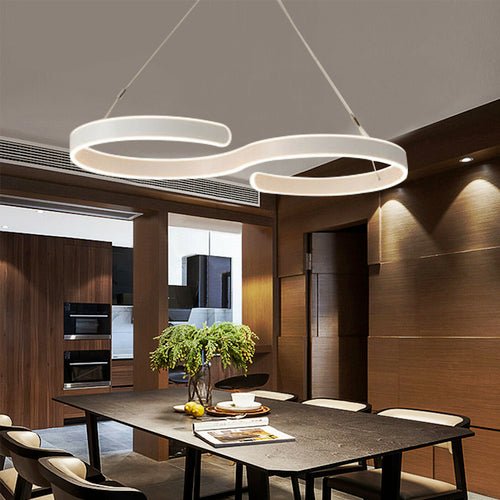 Contemporary Acrylic LED Swirl Shaped Light Fixture - UrbanNest Co