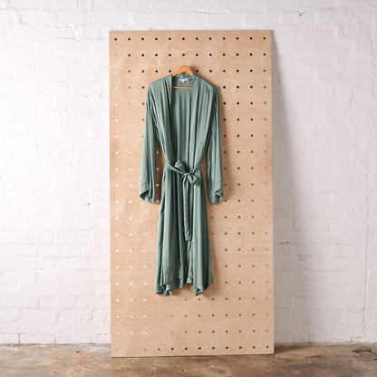 Bamboo Robe in Sage Green - Long Length - UrbanNest Co