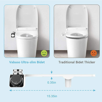 NNEDSZ Toilet Bidet Seat Dual Nozzles Bidet Non Electric Toilet Water Sprayer Bathroom - UrbanNest Co