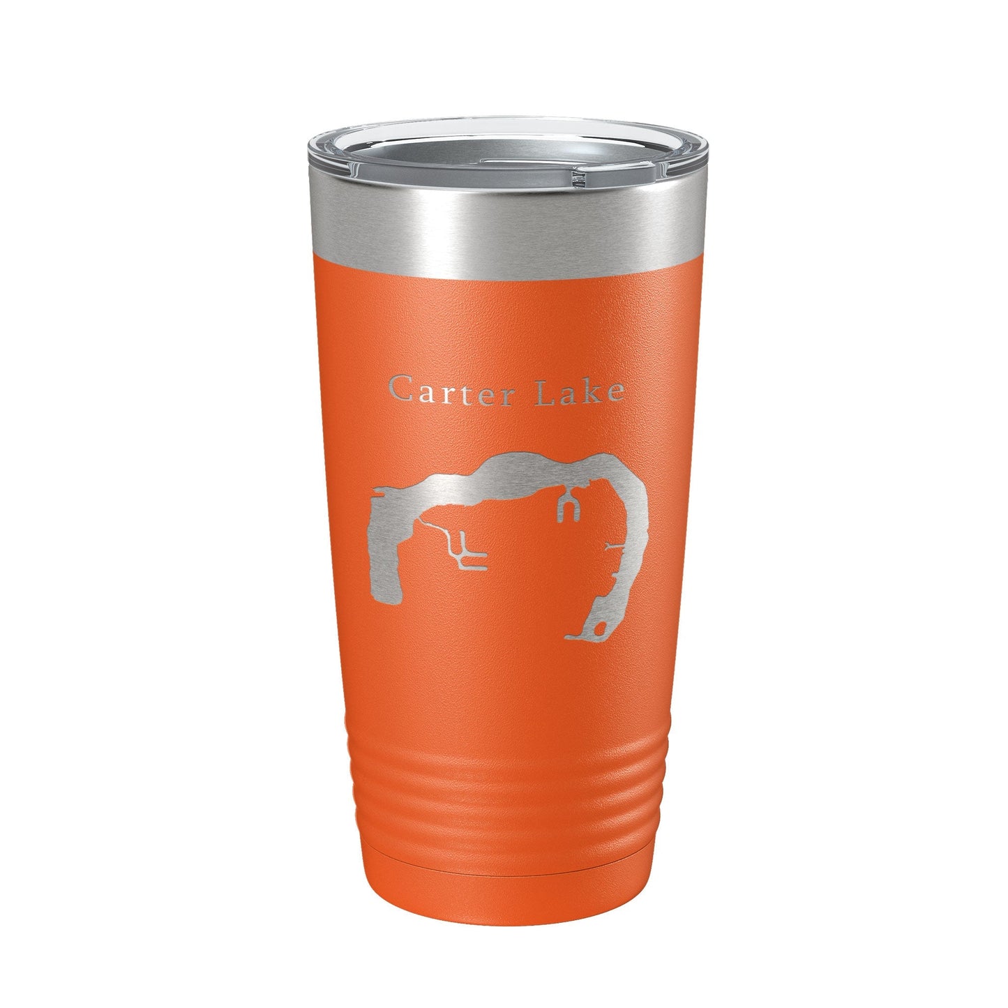 Carter Lake Map Tumbler Travel Mug Insulated Laser Engraved Coffee Cup Iowa Omaha Nebraska 20 oz - UrbanNest Co