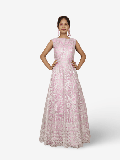 Shimmery and Shiny Beautiful Gown by Shreekama - UrbanNest Co