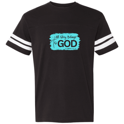 Mens Vintage Sport T-shirt All Glory Belongs to God Christian - UrbanNest Co
