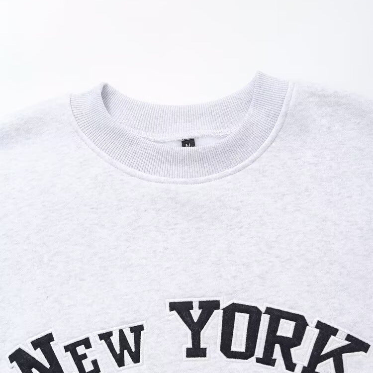 Loose text embroidered velvet hoodie - UrbanNest Co