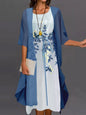 Elegant Lace Chiffon Dress Set - UrbanNest Co